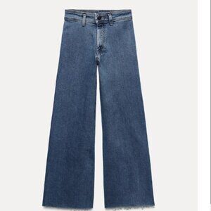 Zara Blue Flare & Wide Leg Jeans